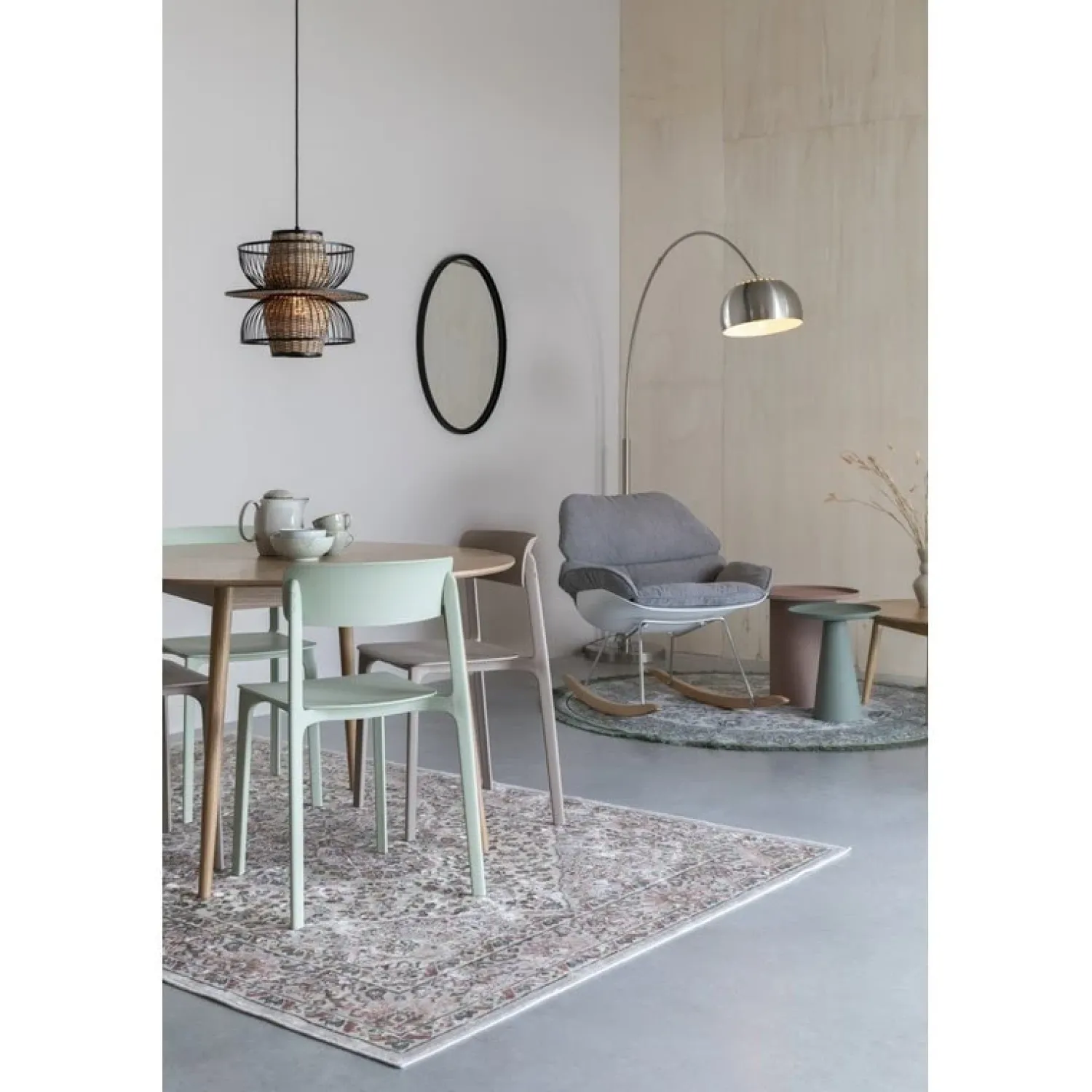 NORI Living Bijzettafels|Bijzettafel Ringar Groot Roze 39cm