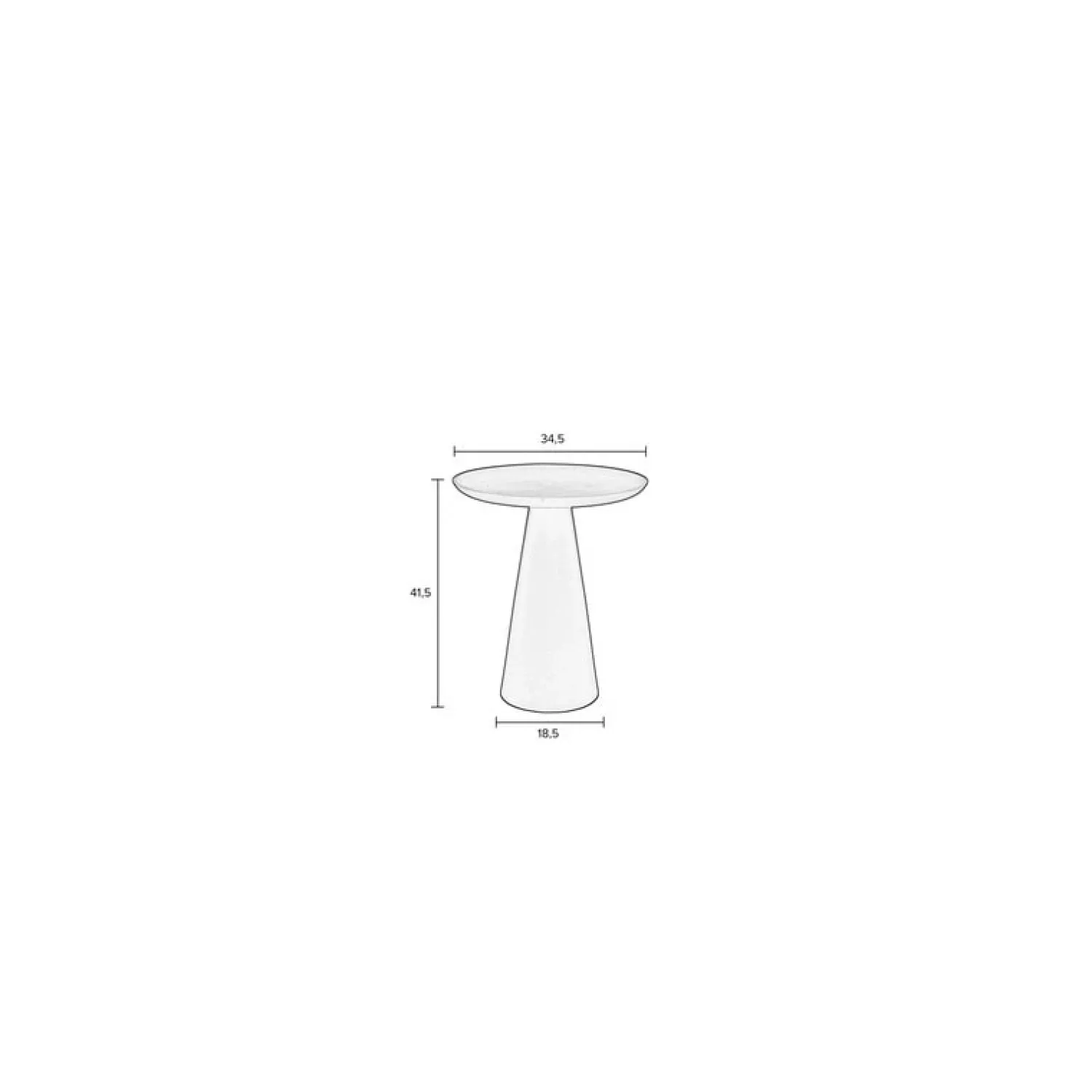 NORI Living Bijzettafels|Bijzettafel Ringar Medium Beige 34cm