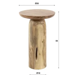 Kalfort Bijzettafels|Billy Bijzettafel XL Acaciahout naturel 40cm