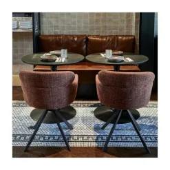 WOOOD Onderstellen|Bistro Tafelpoot trompet metaal zwart