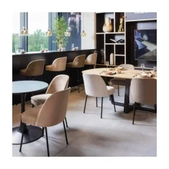 WOOOD Onderstellen|Bistro Tafelpoot trompet metaal zwart