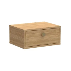 Nordhavn Nachtkastjes|Industriele Kasten|Bjara Zwevend Nachtkastje Naturel 40cm