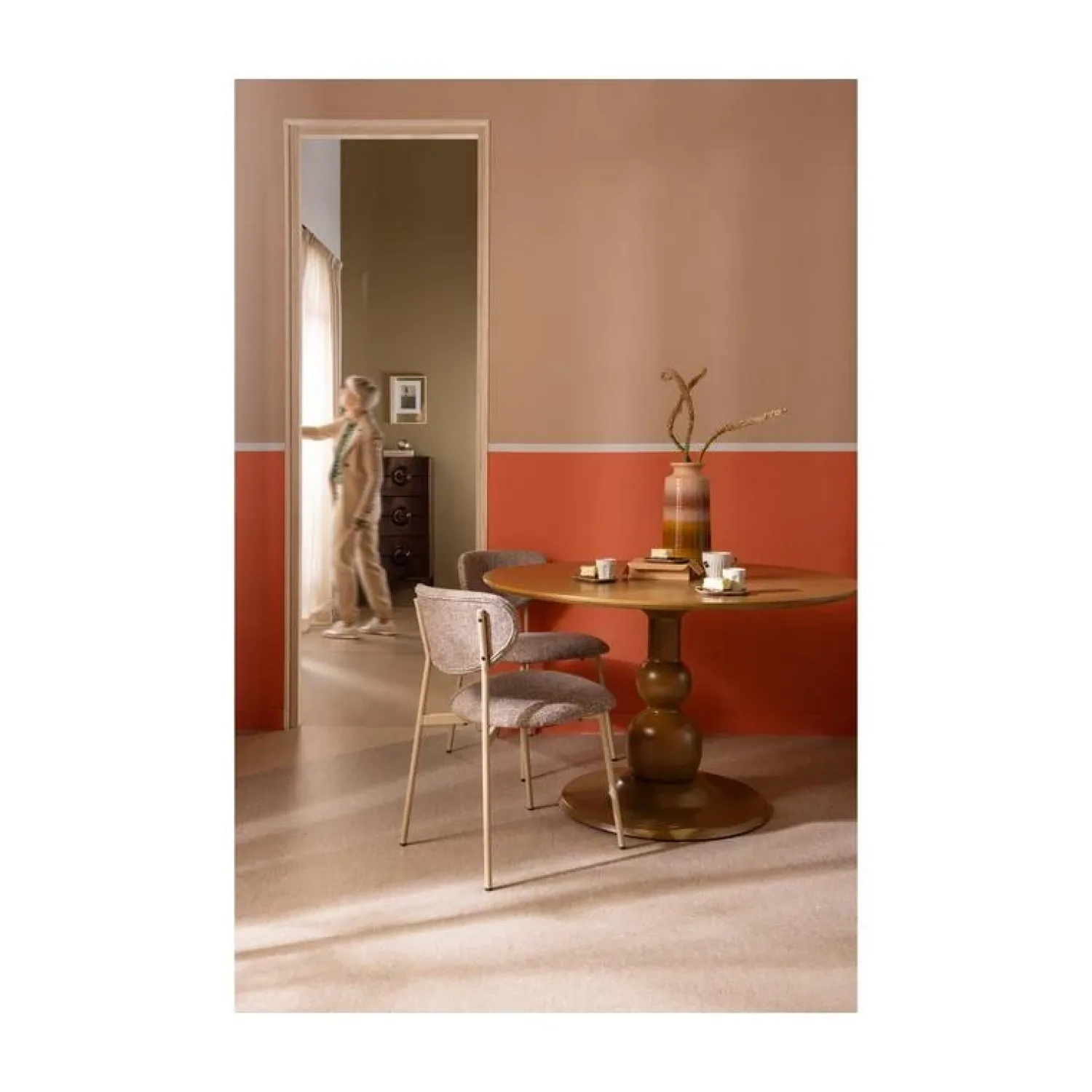 WOOOD Eettafels|Blanco ronde Eettafel mangohout geel 120cm