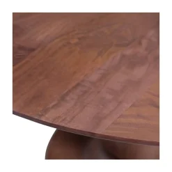 WOOOD Eettafels|Blanco ronde Eettafel mangohout walnoot 120cm