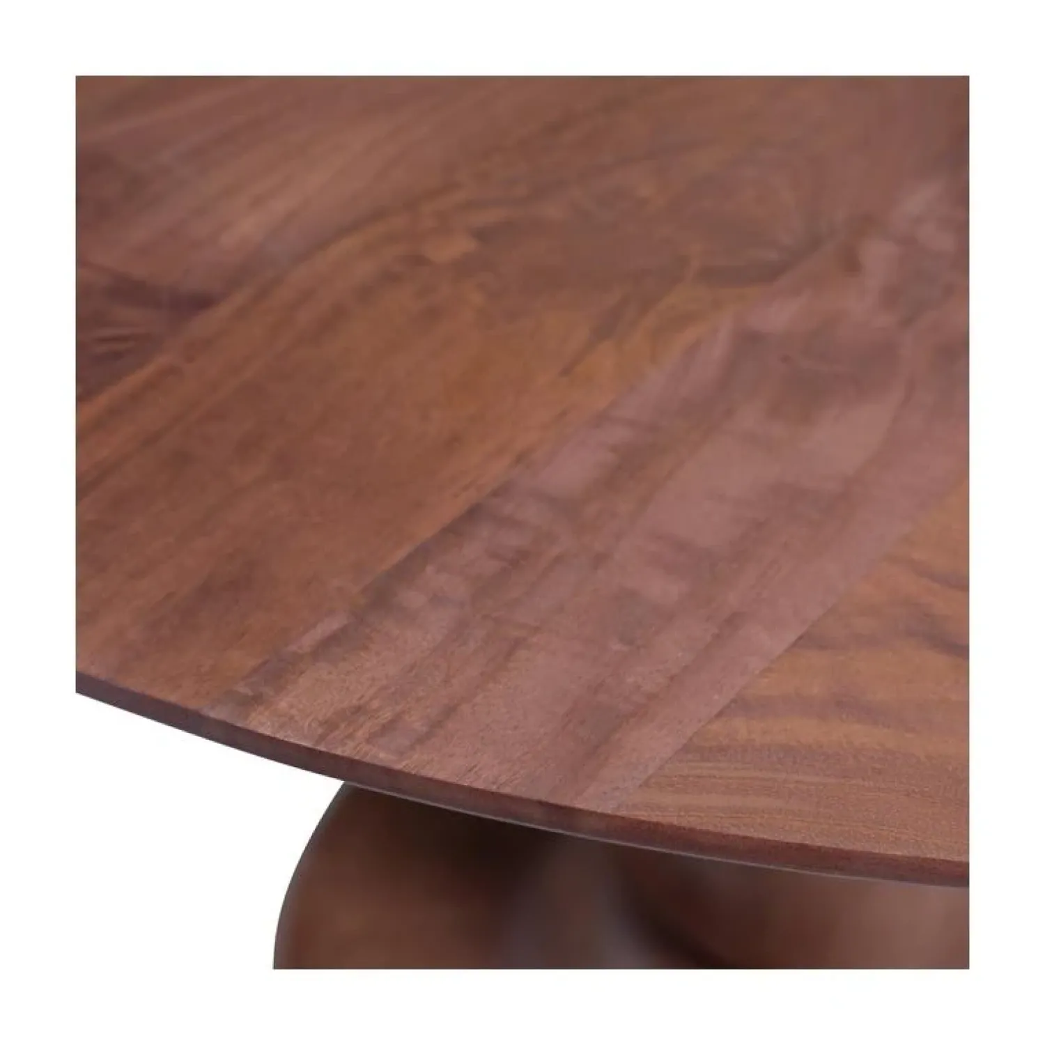 WOOOD Eettafels|Blanco ronde Eettafel mangohout walnoot 120cm