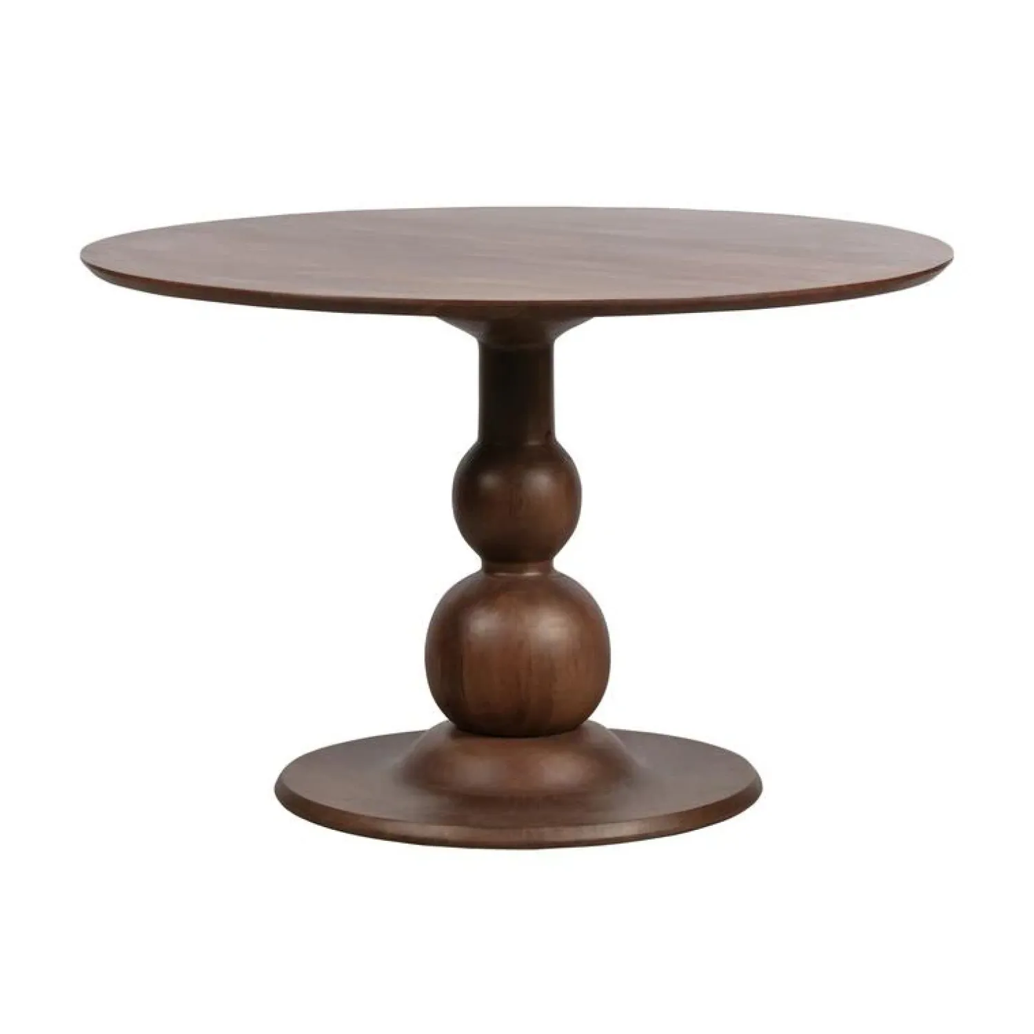 WOOOD Eettafels|Blanco ronde Eettafel mangohout walnoot 120cm
