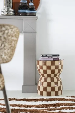 By Boo Bijzettafels|Blocsy Bijzettafel rond Bruin 33cm