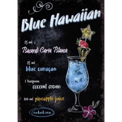 Cavetown Metalen Borden|Blue Hawaiian - metalen bord
