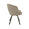 Kalfort Eetkamerstoelen|Boca Armstoel Draaibaar Bouclé Zand-bruin