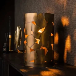 Kalfort Tafellampen|Bodo 1-lichts Tafellamp cylinder / Brons antiek