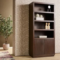 Furndea Boekenkasten|Industriele Kasten|Boekenkast Dortmund Walnoot 90cm