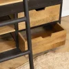 Cavetown Wandkasten|Boekenkasten|Boekenkast Industrieel mangohout Ladder Big zwart