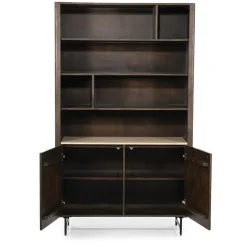 Eleonora Boekenkasten|Industriele Kasten|Boekenkast Lio mangohout groot 120cm