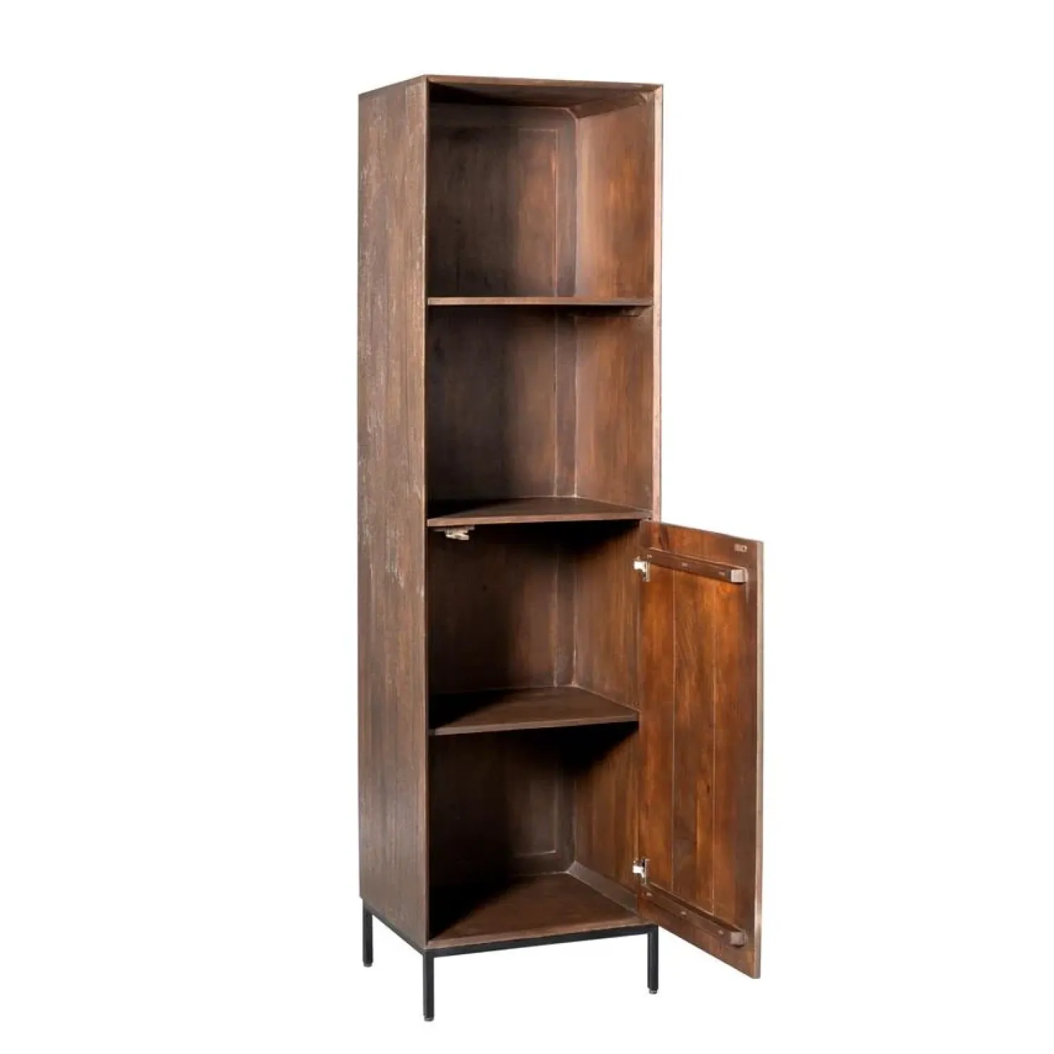 Furndea Boekenkasten|Industriele Kasten|Boekenkast Martin Walnoot 55cm