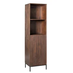 Furndea Boekenkasten|Industriele Kasten|Boekenkast Martin Walnoot 55cm