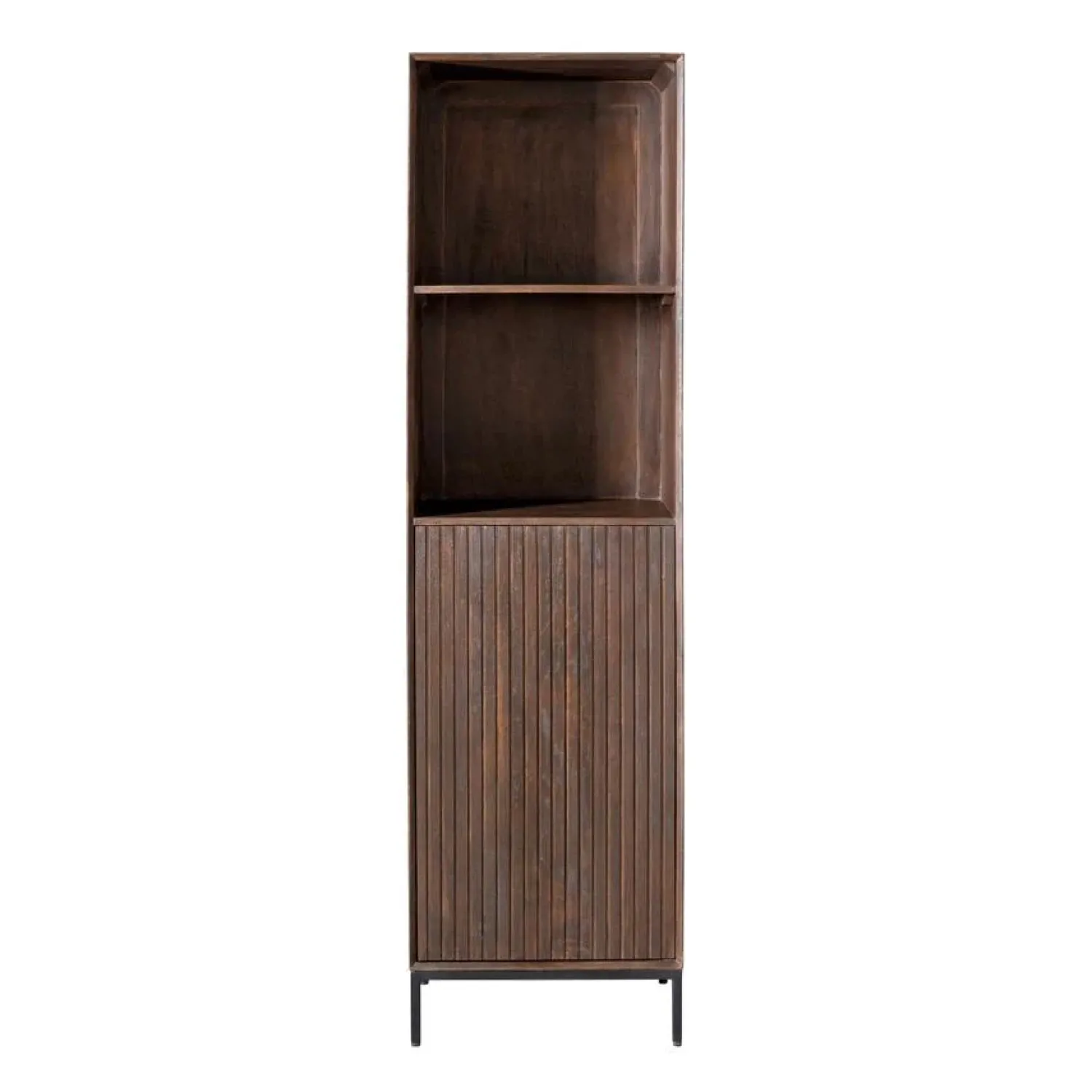 Furndea Boekenkasten|Industriele Kasten|Boekenkast Martin Walnoot 55cm