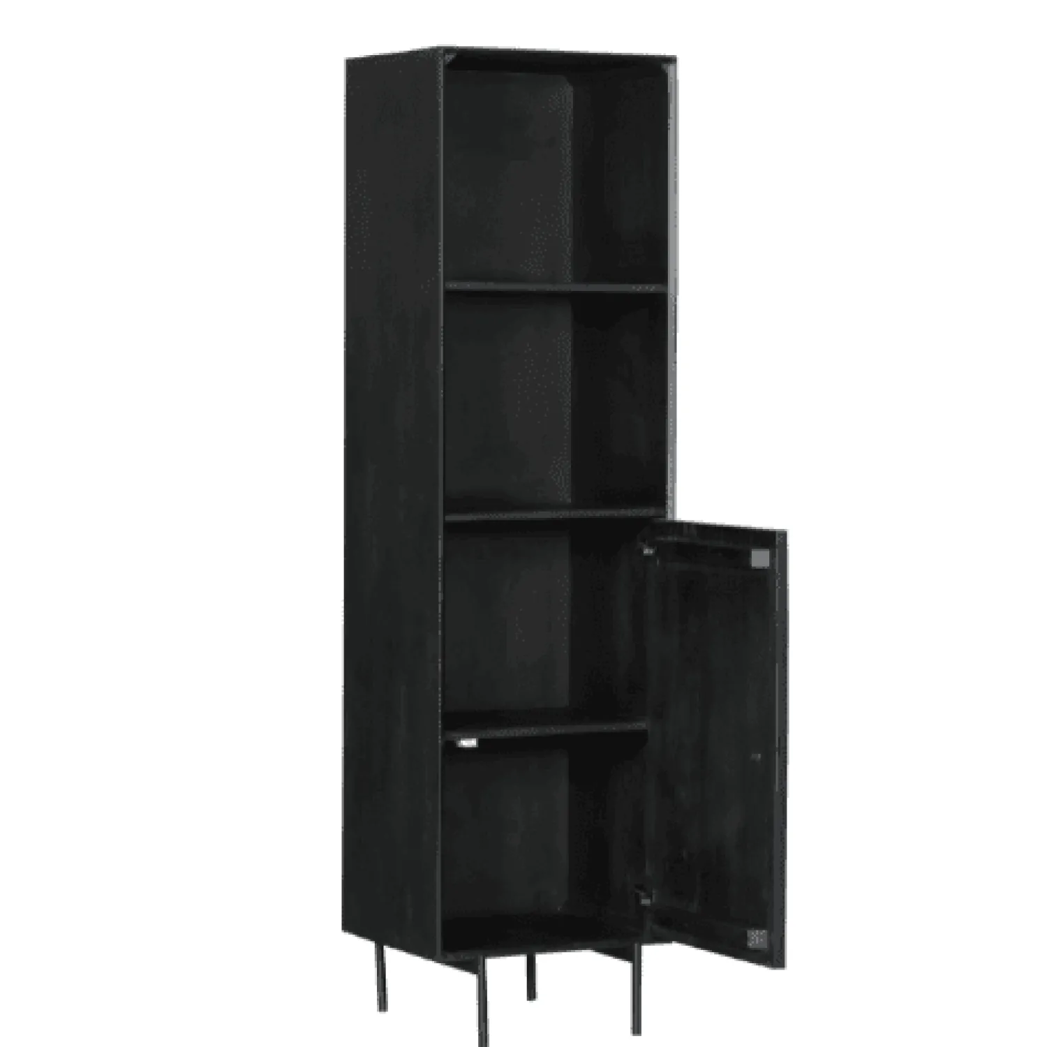 Furndea Boekenkasten|Industriele Kasten|Boekenkast Martin Zwart 55cm