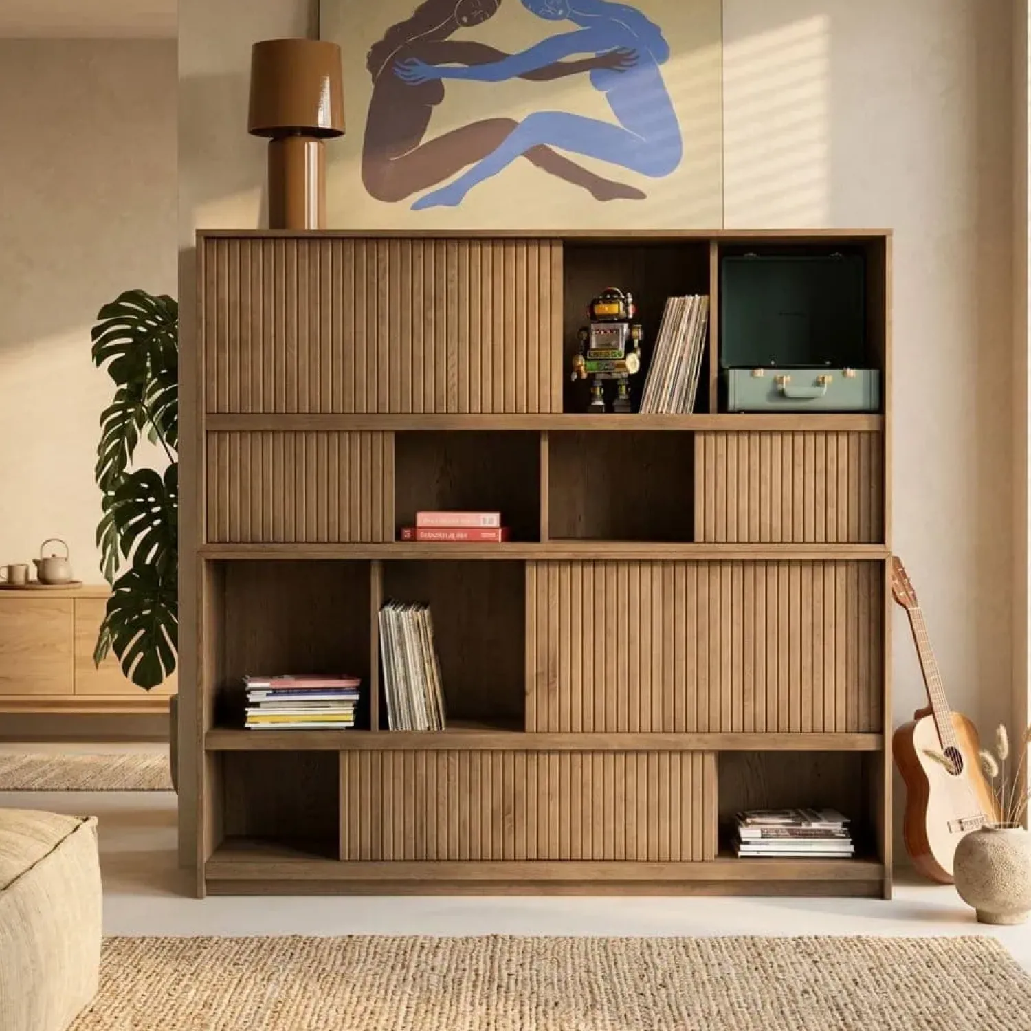 Eleonora Vakkenkasten|Boekenkasten|Boekenkast Milo Bruin 180cm