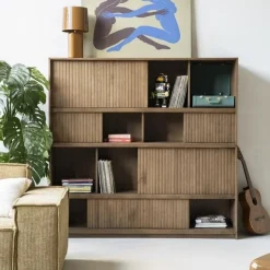 Eleonora Vakkenkasten|Boekenkasten|Boekenkast Milo Bruin 180cm