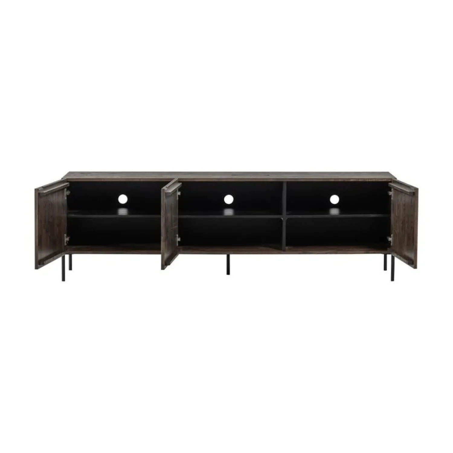 WOOOD Industriele Kasten|Tv Meubels|Bono Gravure Tv meubel essenhout bruin 180cm