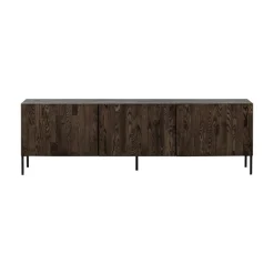 WOOOD Industriele Kasten|Tv Meubels|Bono Gravure Tv meubel essenhout bruin 180cm