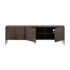 WOOOD Industriele Kasten|Tv Meubels|Bono Gravure Tv meubel essenhout bruin 180cm