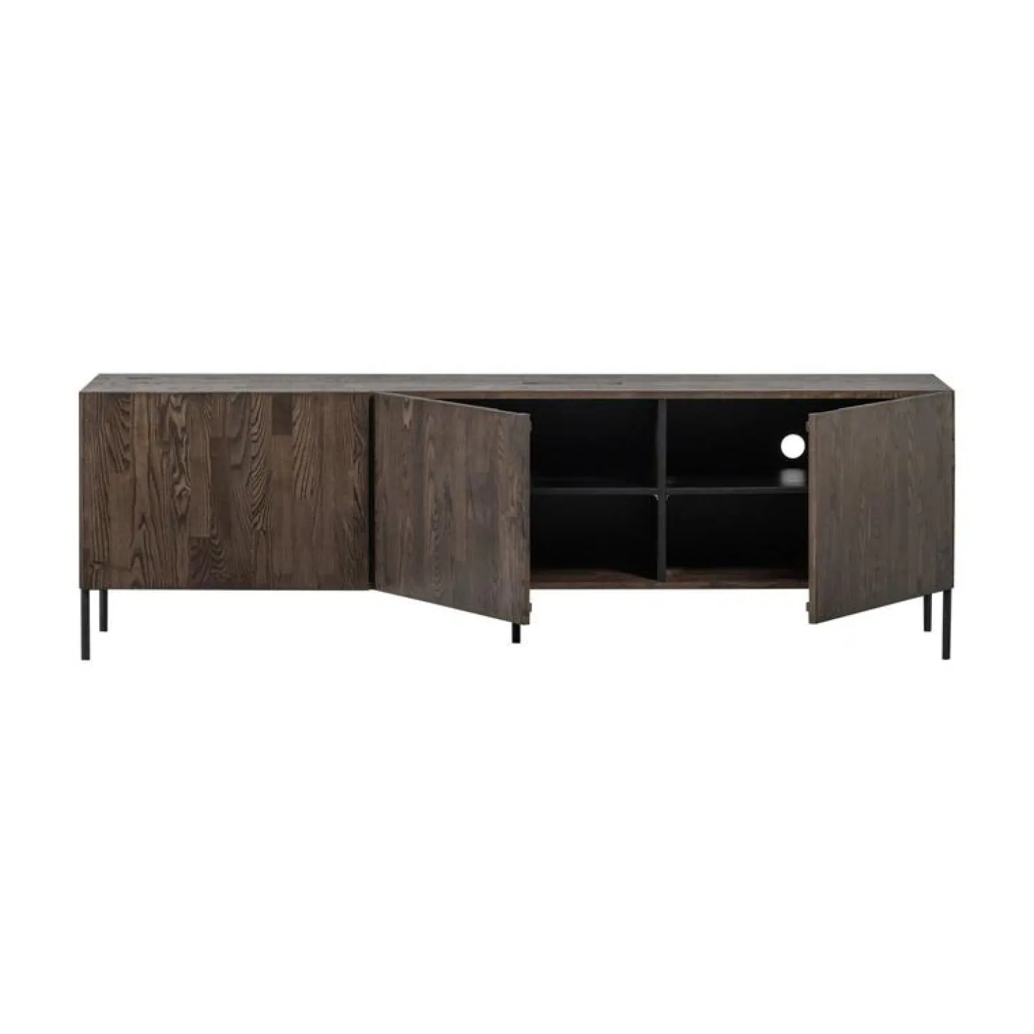 WOOOD Industriele Kasten|Tv Meubels|Bono Gravure Tv meubel essenhout bruin 180cm