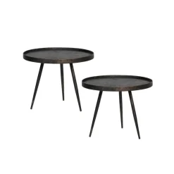 WOOOD Bijzettafels|Bounds Bijzettafel hout/metaal goud 58cm