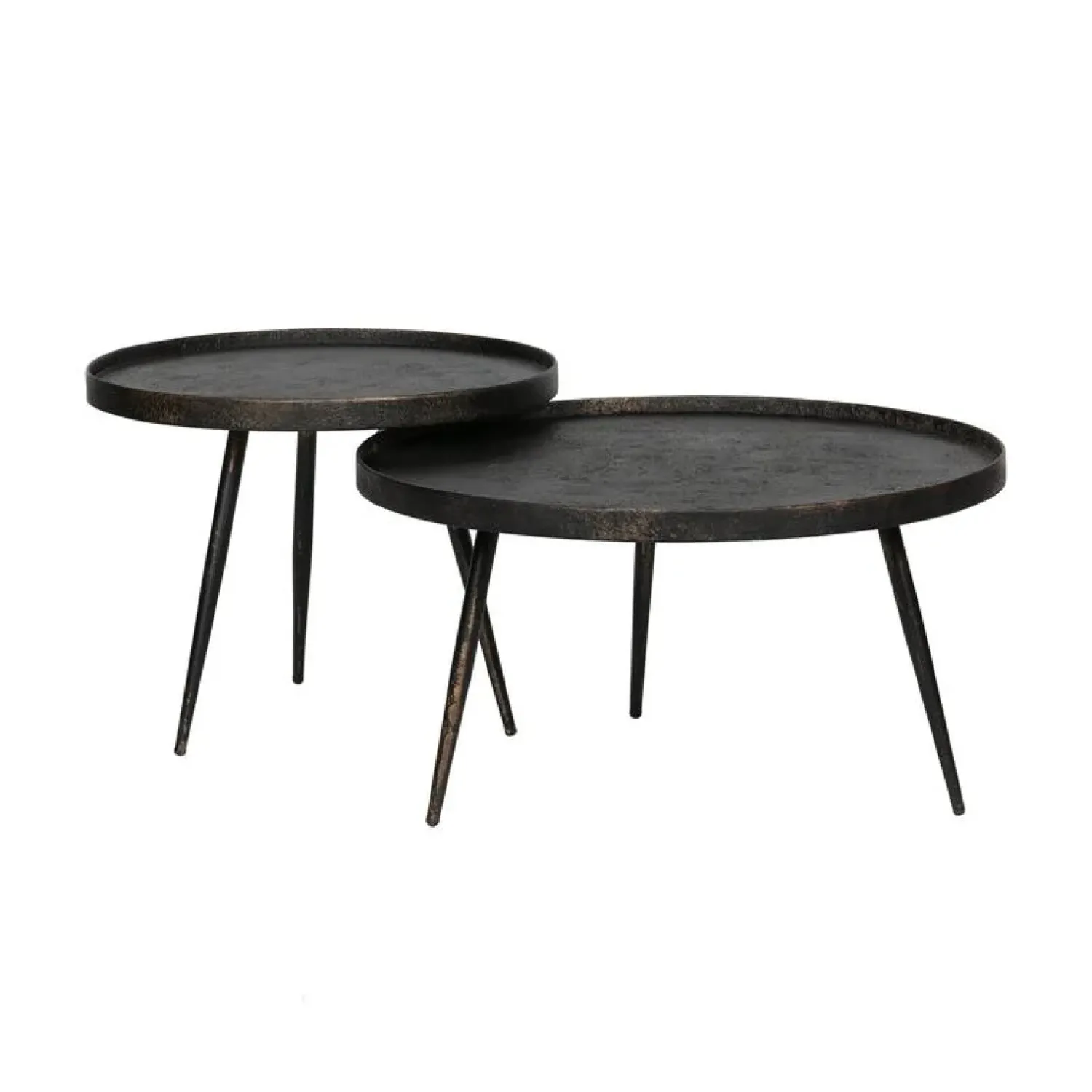 WOOOD Bijzettafels|Bounds Bijzettafel hout/metaal goud 58cm