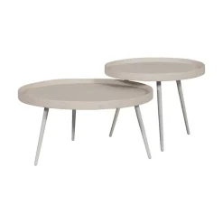 WOOOD Bijzettafels|Bounds Bijzettafel hout/metaal naturel 58cm