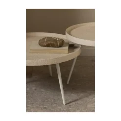 WOOOD Bijzettafels|Bounds Bijzettafel hout/metaal naturel 58cm
