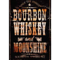 Cavetown Metalen Borden|Bourbon Whiskey and Moonshine - metalen bord