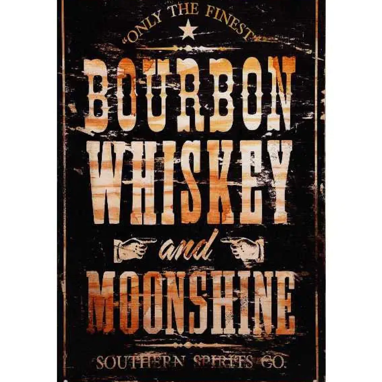 Cavetown Metalen Borden|Bourbon Whiskey and Moonshine - metalen bord