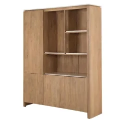 Furndea Vakkenkasten|Industriele Kasten|Bovenblad Dallas Vakkenkast XL Beige Marmer