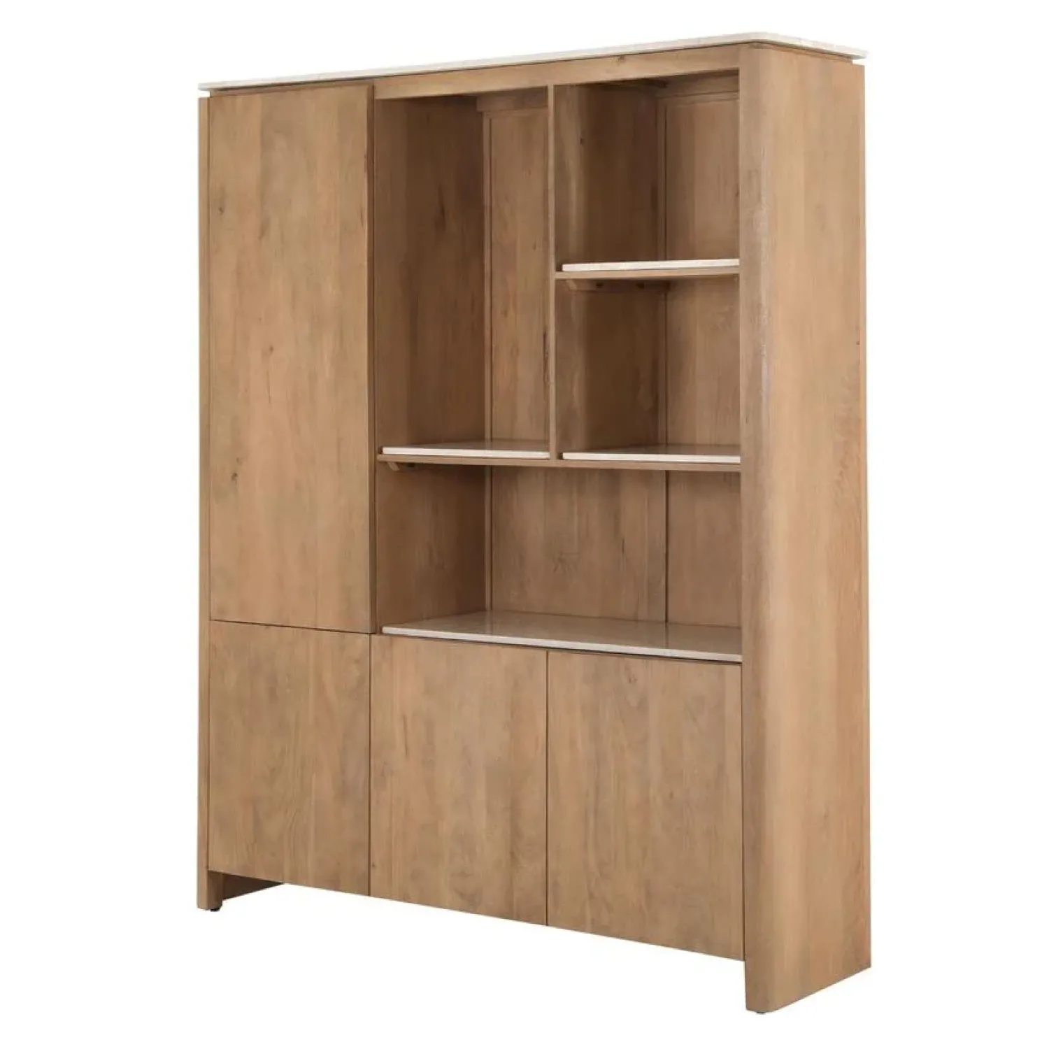 Furndea Vakkenkasten|Industriele Kasten|Bovenblad Dallas Vakkenkast XL Beige Marmer