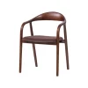 WOOOD Eetkamerstoelen|Bran Eetkamerstoel Velvet Bruin Beukenhout