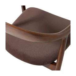 WOOOD Eetkamerstoelen|Bran Eetkamerstoel Velvet Bruin Beukenhout