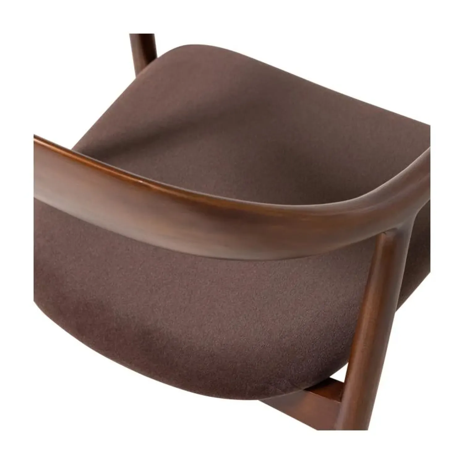 WOOOD Eetkamerstoelen|Bran Eetkamerstoel Velvet Bruin Beukenhout