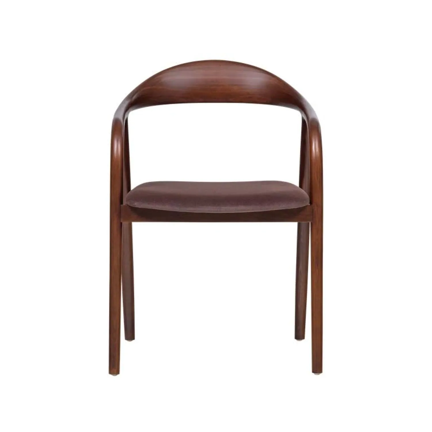 WOOOD Eetkamerstoelen|Bran Eetkamerstoel Velvet Bruin Beukenhout