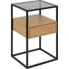 Nordhavn Nachtkastjes|Industriele Kasten|Brannor Nachtkastje Naturel 40cm