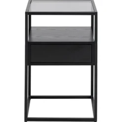 Nordhavn Nachtkastjes|Industriele Kasten|Brannor Nachtkastje Zwart 40cm