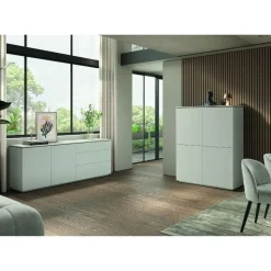 Maison Madera Dressoirs|Industriele Kasten|Bravien Dressoir Ivoor 210cm