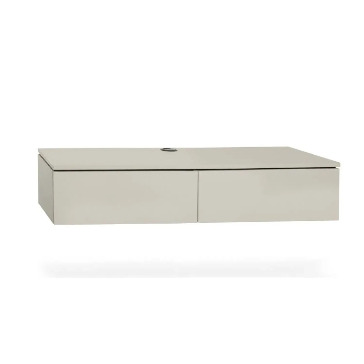 Maison Madera Industriele Kasten|Tv Meubels|Bravien Zwevend Tv meubel laag 2 deurs Ivoor 120cm