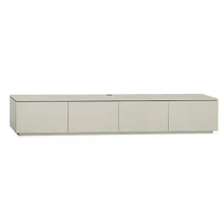 Maison Madera Industriele Kasten|Tv Meubels|Bravien Zwevend Tv meubel laag 4 deurs Ivoor 240cm