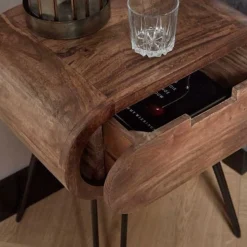 Kalfort Industriele Kasten|Nachtkastjes|Bravi houten nachtkastje industrieel 50cm