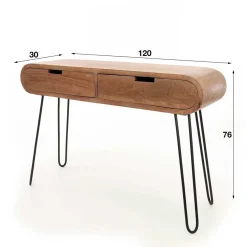 Kalfort Sidetables|Bravi kaptafel industrieel 120cm