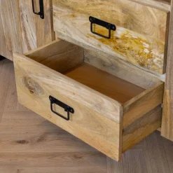 Furndea Dressoirs|Industriele Kasten|Britt Dressoir 2 deuren 2 lades Mangohout 160cm