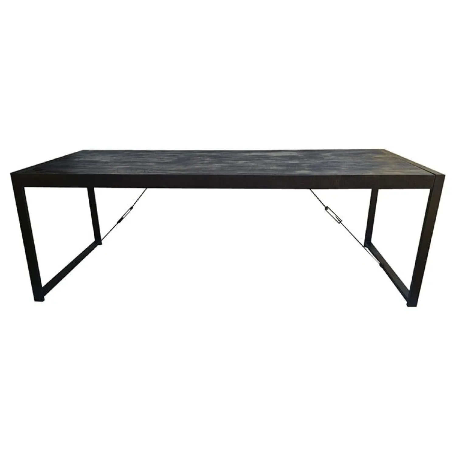 Furndea Eettafels|Britt eettafel industrieel mangohout zwart 140cm
