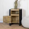 Furndea Nachtkastjes|Industriele Kasten|Britt Nachtkastje naturel deur rechts 45cm