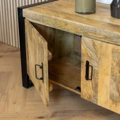 Furndea Industriele Kasten|Tv Meubels|Britt Tv meubel 2 deuren 2 lades Mangohout 150cm